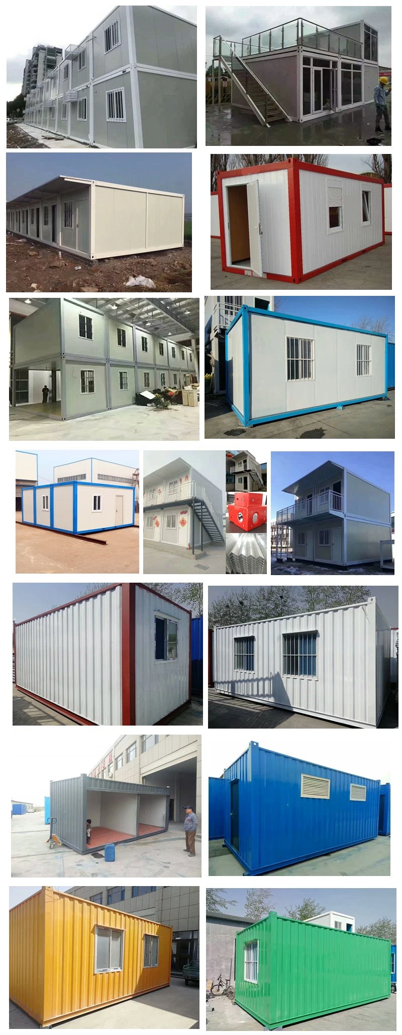 Factory Price Prefab/Prefabricated Light Weight Steel Structure Low Cost Worker Dormitory / Two Storey Office Container House Labor Camp for Africa