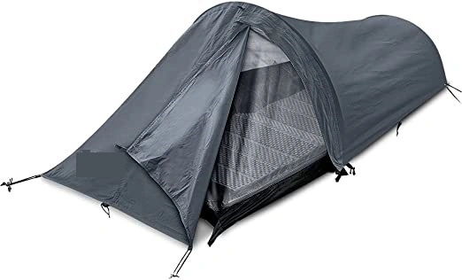 Hidden Trails Single, 1 Person Bivy Waterproof Camping Tent. Includes XPE Sleeping Mat and Rain Fly. Comes in a Carry Bag Weighing Only 3 Pounds. Easy Setup