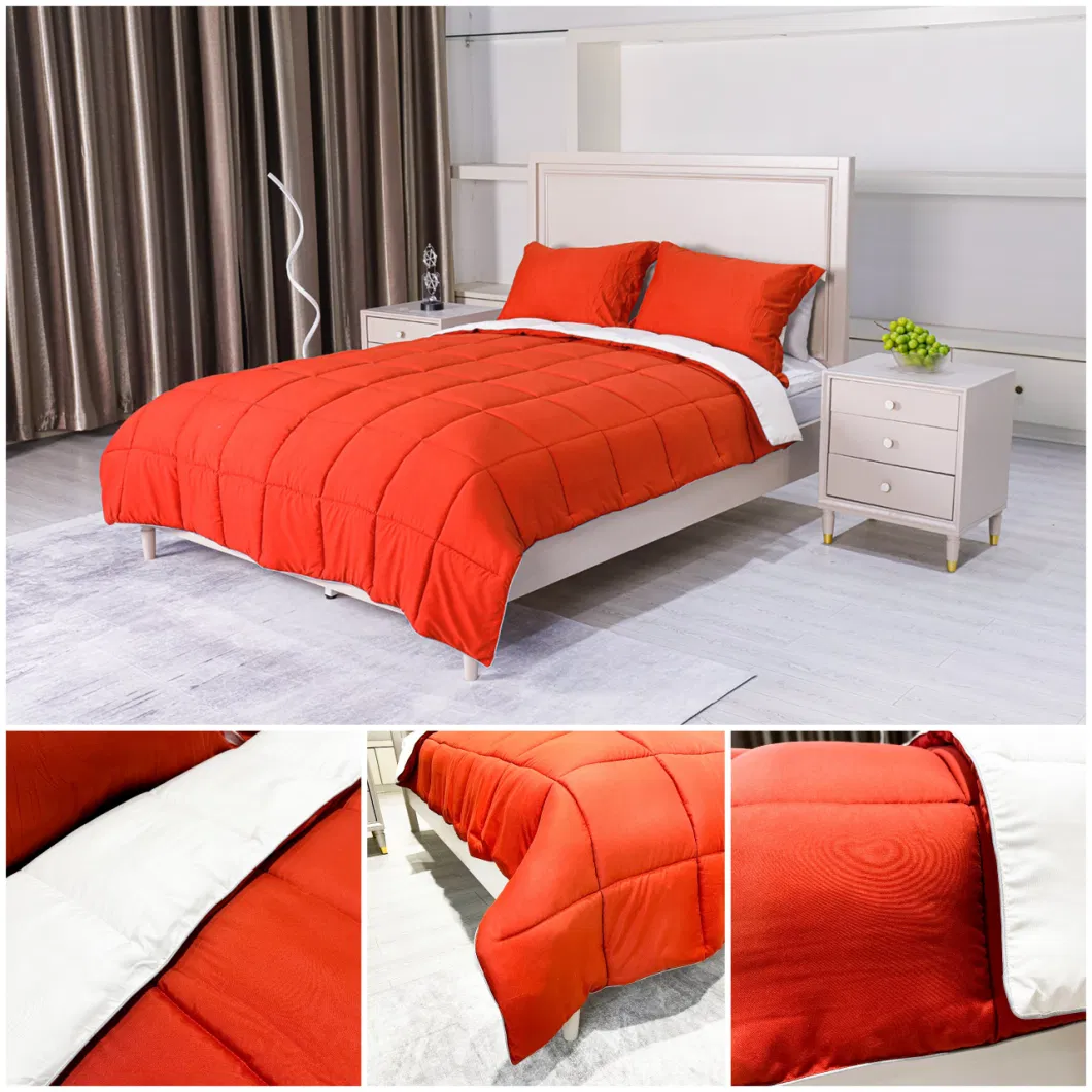 Zhejiang Factory Hot Selling Plain Duck Goose Feather Down Quilt/Duvet/Comforter Blanket