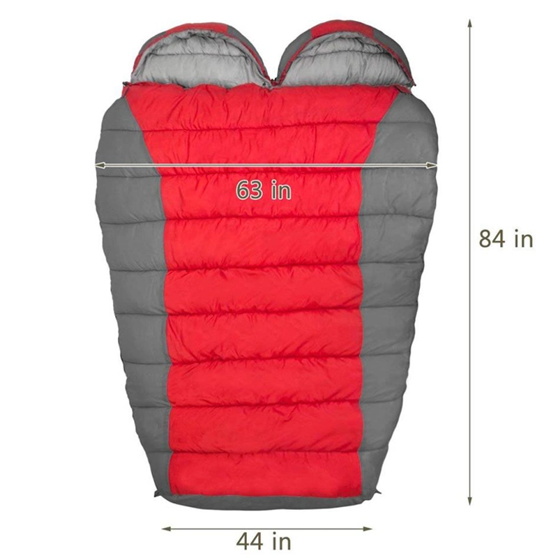 Double Sleeping Bag with Compression Sack, Lightweight Mummy Bags for Adult Camping, Backpacking, Hiking, Traveling