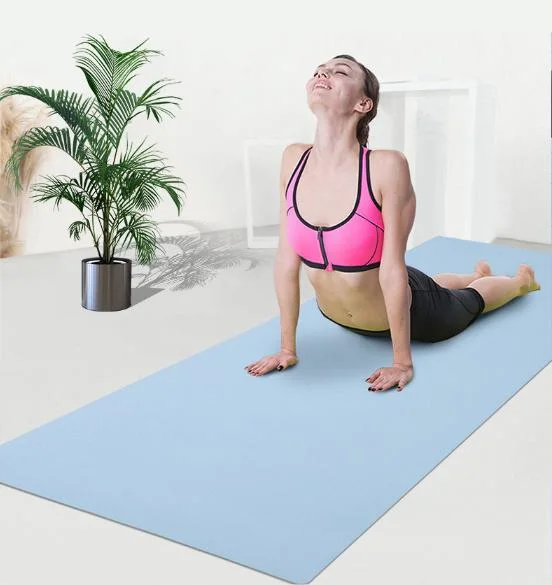 173X61cm 6mm Double Color Non Slip Eco-Friendly Pilates Fitness Pink 6mm Home Gym TPE Yoga Mat