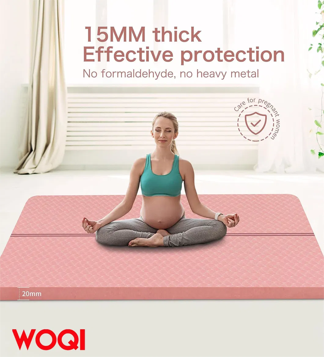 Woqi Large Sports Mat, Suitable for Fitness, Yoga, Pilates, Floor Exercise