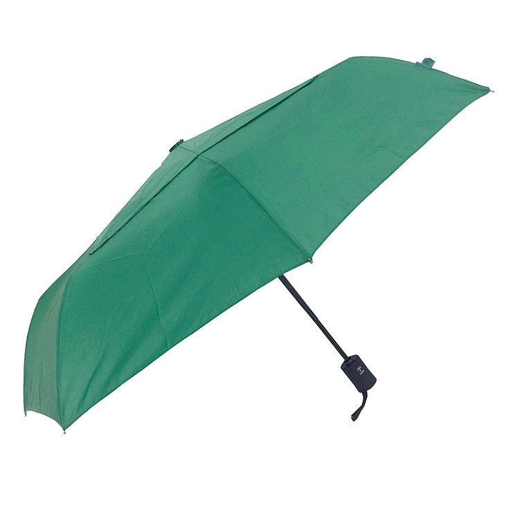 High Quality Promotion Double Canpoy Windproof Vented Automatic 3 Fold Outdoor Umbrella for Camping