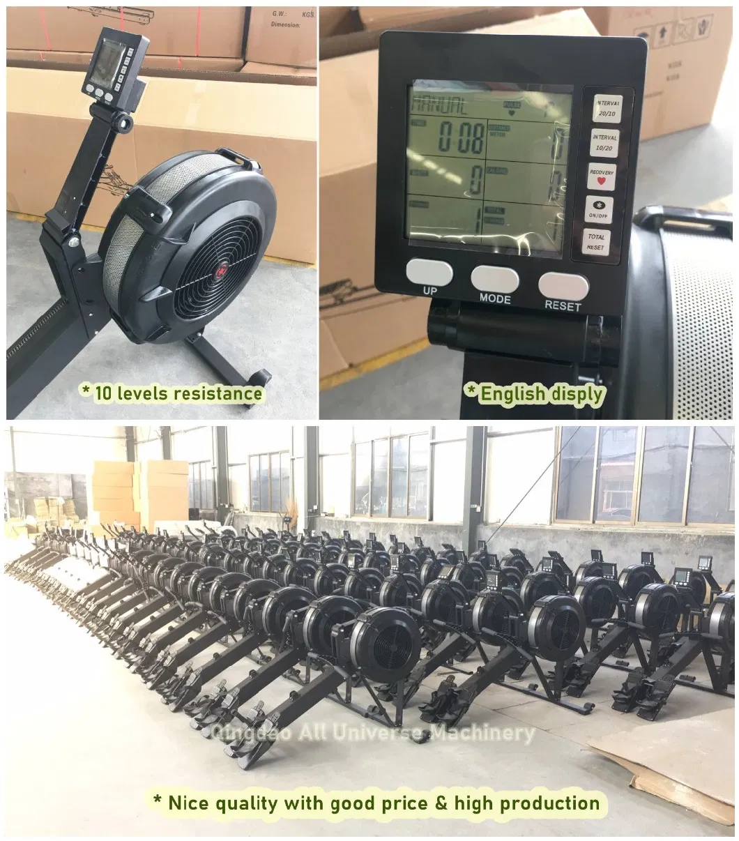 2022 New Health Fitness Magnetic Air Rowing Machine with LCD Monitor