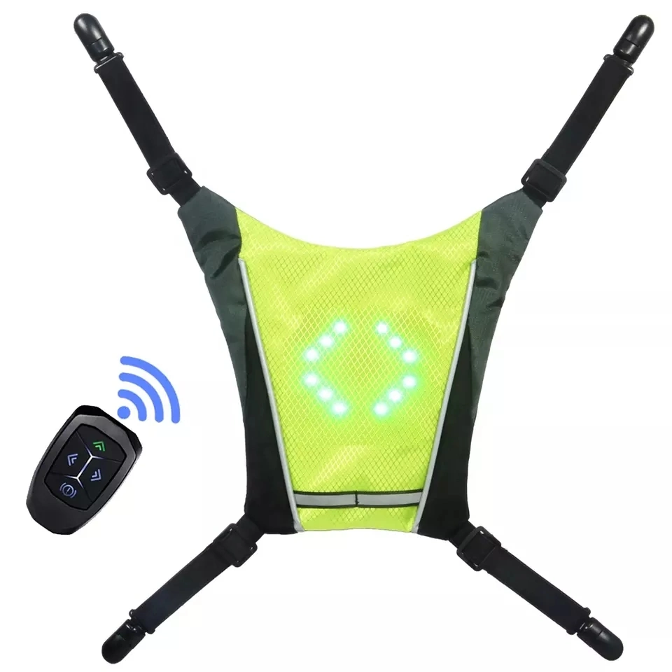 Waterproof Hydration Bag Bicycle Pack LED Light Safety Turn Indicator Turn Signal Lights Flashing Backpack for Running Cycling