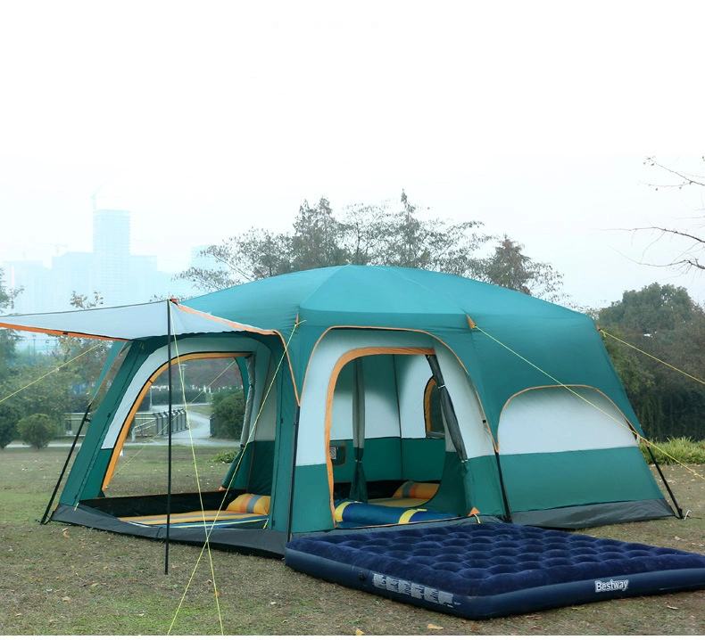 6-12 People Luxurious Double Layer Waterproof Inflatable Family Outdoor Beach Camping Tent