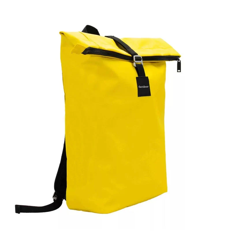 Custom Waterproof RPET Roll Top Backpack with Laptop Compartment