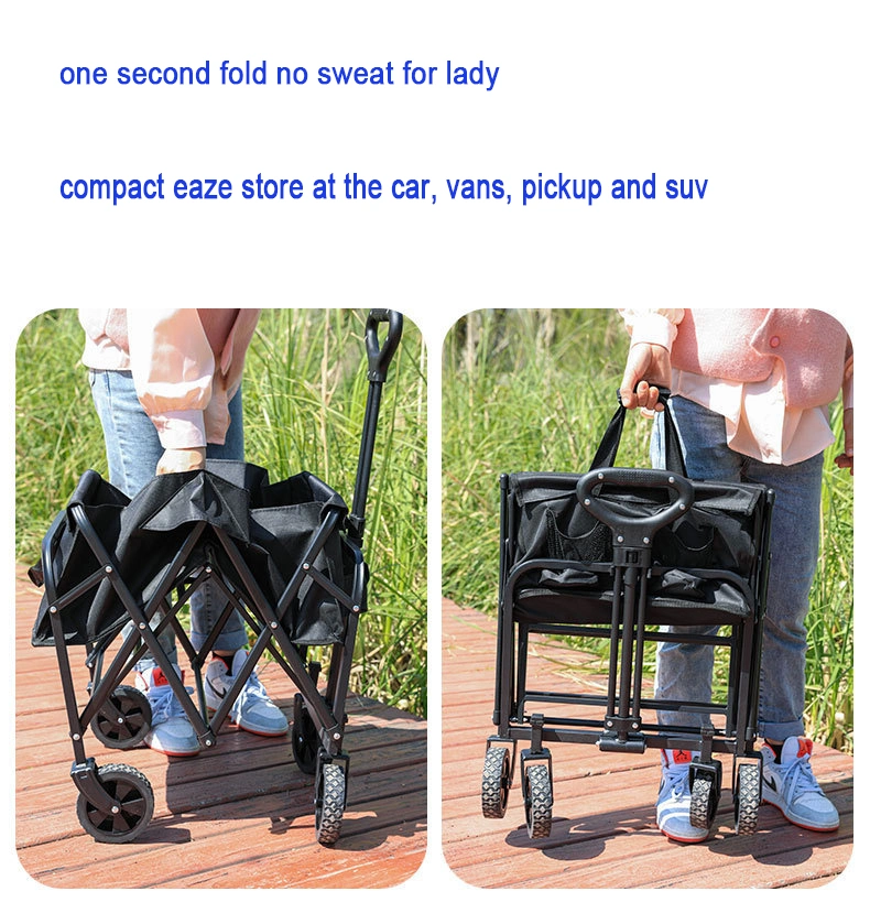 Portable Folding Kids Wagon Trolleys Outdoor Camping Beach Wagon Cart