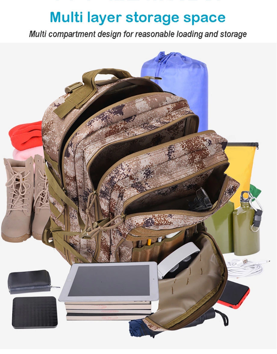 3p Camo Travel Gym Duffel Bags Hiking Camping Waterproof Men Tactical Backpack