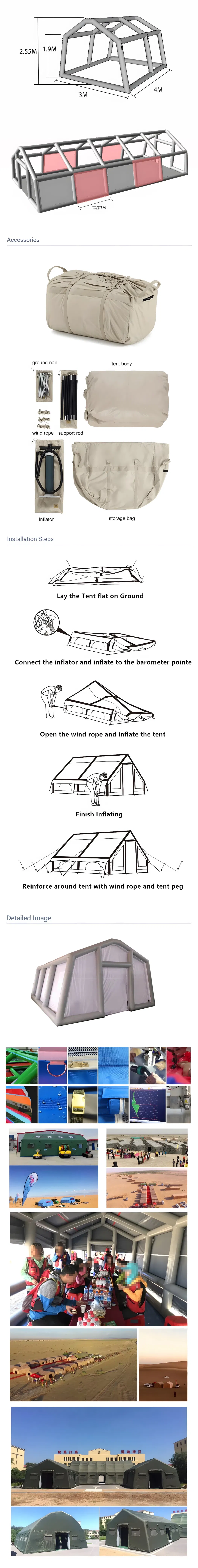 Wholesale Easy Set up Airbeam Inflatable Disaster Relief Medical Sanitary Emergency White First Aid Hospital Fire Tents