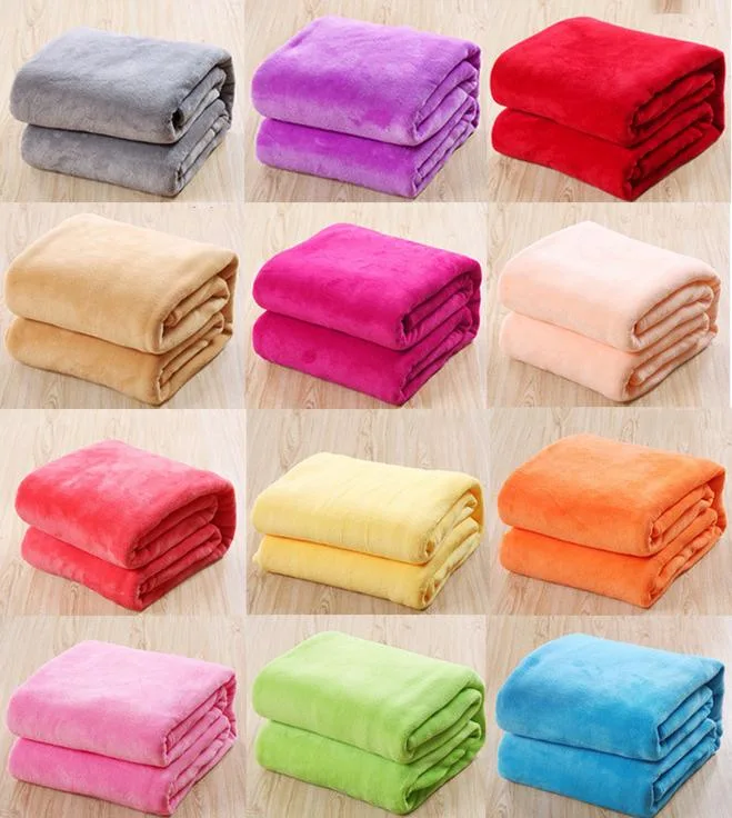 Manufacturer Wholesale Custom Color Size and Logo Flannel Fleece Blanket Super Soft Picnic Blanket Throw Blankets Other Blankets 100% Polyester for Winter
