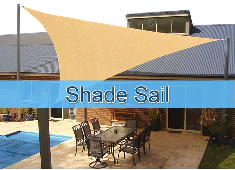 HDPE Sun Shade Sail Triangle Shape 5X5X5m Green Waterproof Sunshade Sail