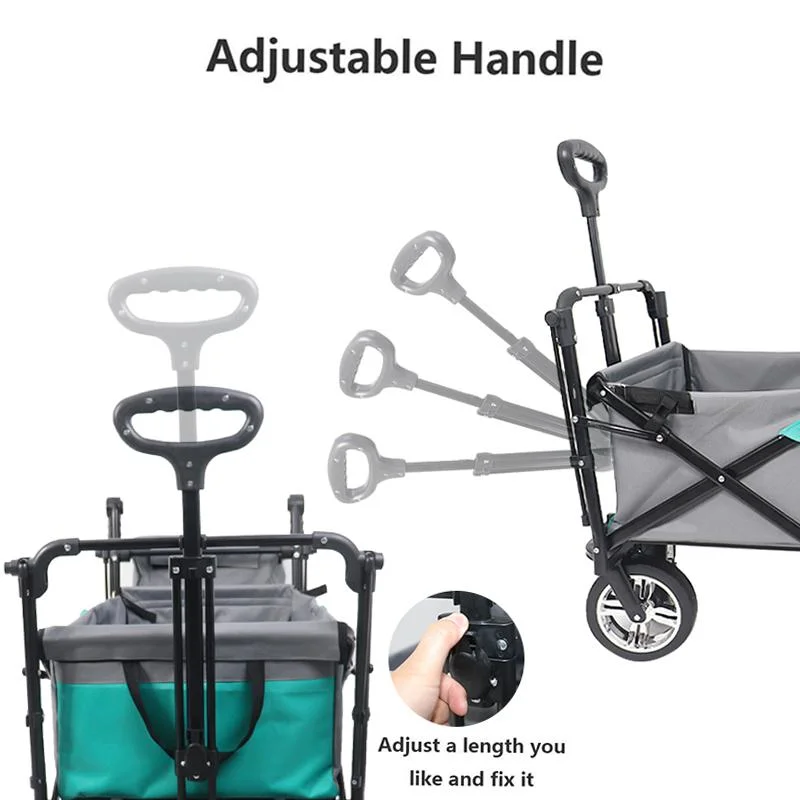 Supermarket Hot Sell Mini Camping Trolley Folding Wagon Carts Foldable Outdoor Utility Wagon with Canopy