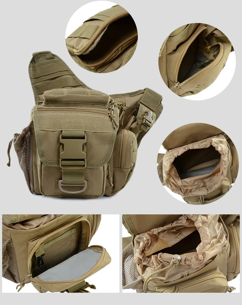 Waterproof Outdoor Camouflage Sports Single Shoulder Tactical Cycling Hiking Military Style Crossbody Fanny Waist Chest Bag Pack (CY3611)