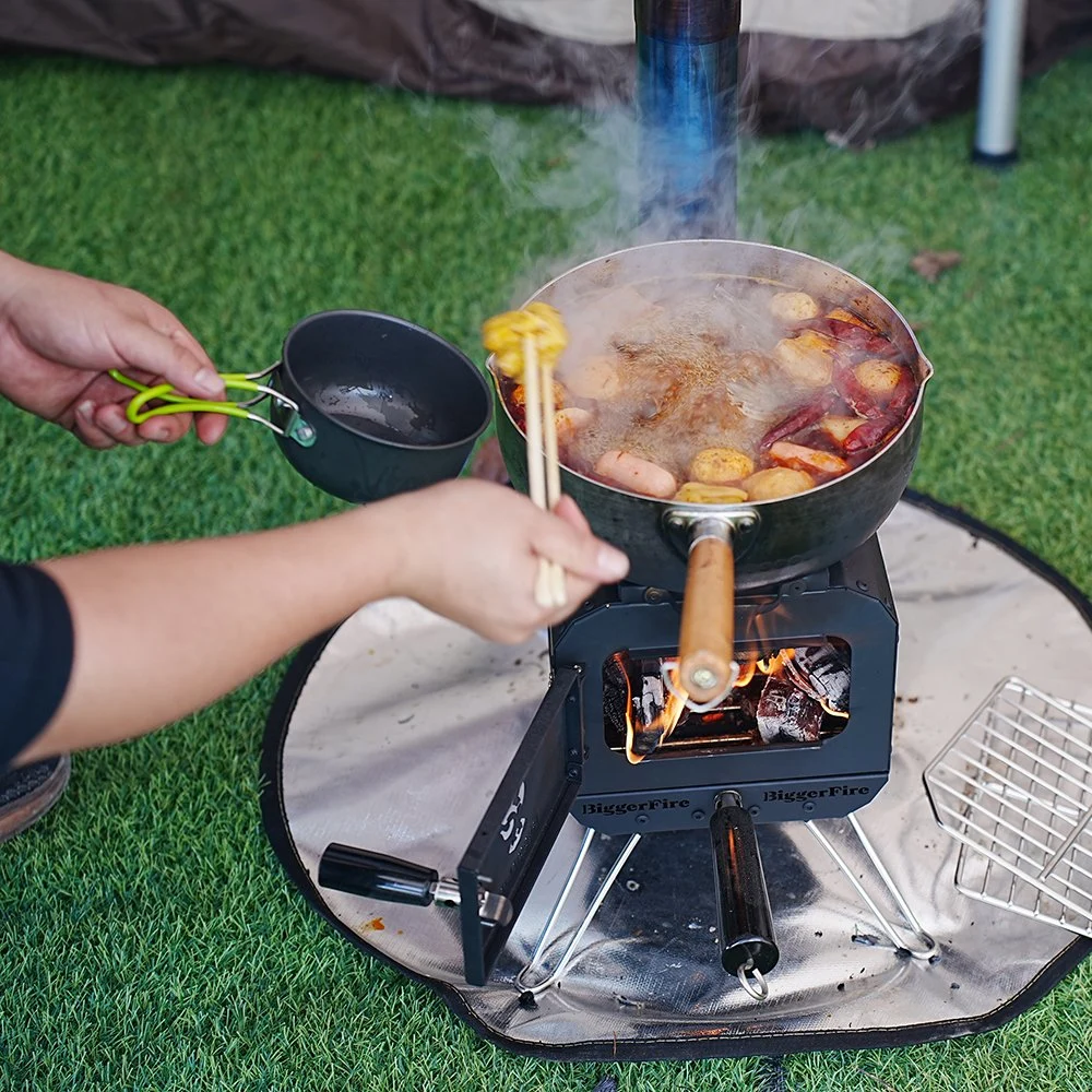 High Quality Carbon Steel Portable Stove Camping Heating Cooking Tent Wood Stove