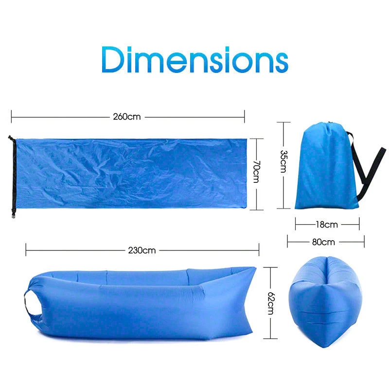 Outdoor Portable Beach Air Sofa Camping Folding Inflatable Lazy Sofa