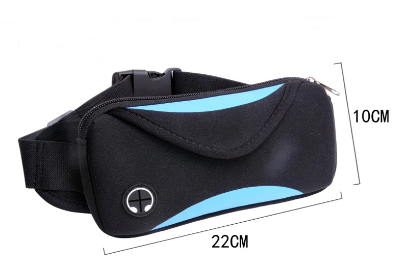 Waterproof Neoprene Hiking Cycling Running Hip Hop Runners Belt Waist Bag Sport Earphone Hole Driving Material Fanny Pack