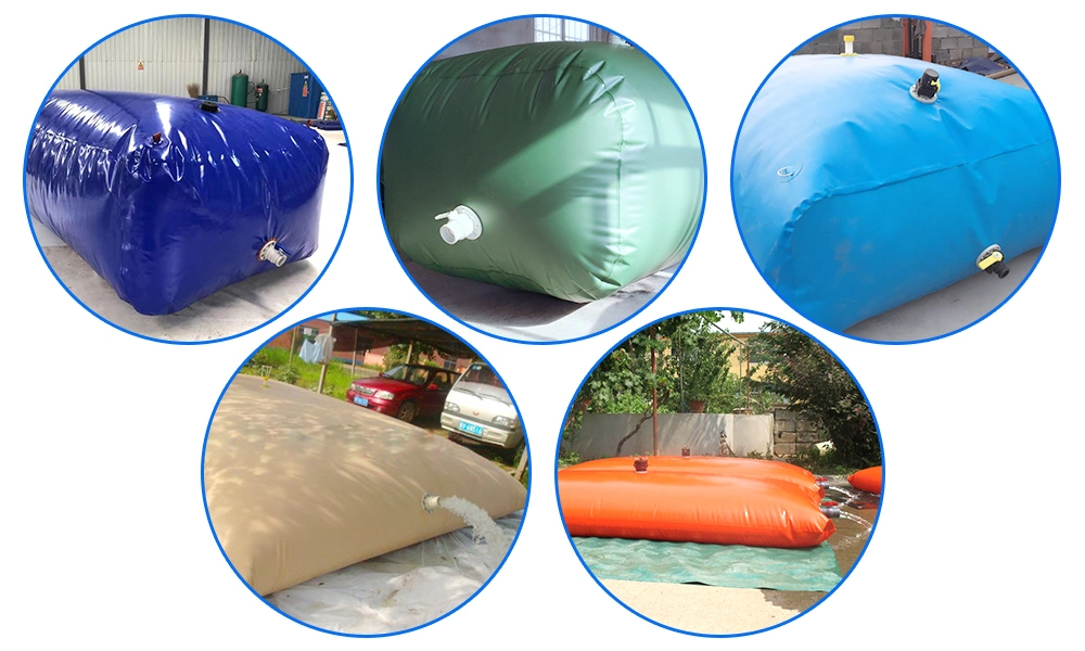 Circle Cylindrical Construction Use Water Soft Bladder Water Storage Bag with TPU HDPE Tarp Anti Age Tear