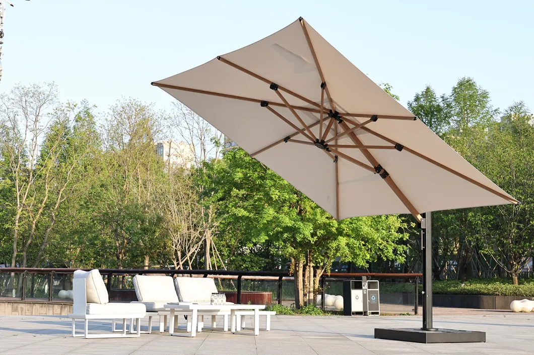 Aluminum Cantilever Parasols Umbrellas Custom Garden Sun Large Lightweight Patio Beach Outdoor Umbrella