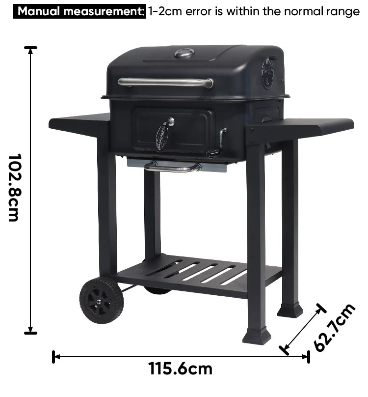 F02 Keyo New Model Black Luxury Heavy Duty Outdoor Garden Patio Trolley Charcoal BBQ Grills