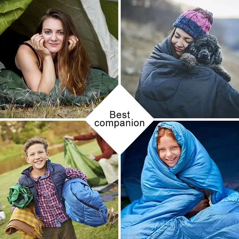 Camping Sleeping Bag Lightweight 4 Season Warm &amp; Cold Envelope Backpacking Sleeping Bag for Outdoor Traveling Hiking