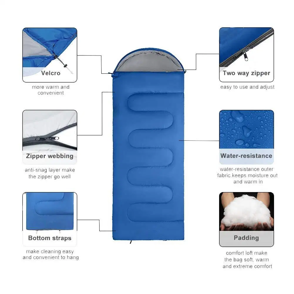 Multi Color Outdoor Camping Waterproof Lightweight Envelope Sleeping Bag