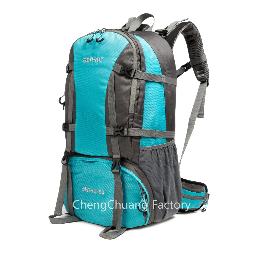 Hot Sale 40L 50L Hiking Trekking Hunting Travel Backpack Mountaineer Bag Outdoor Camping Daypack