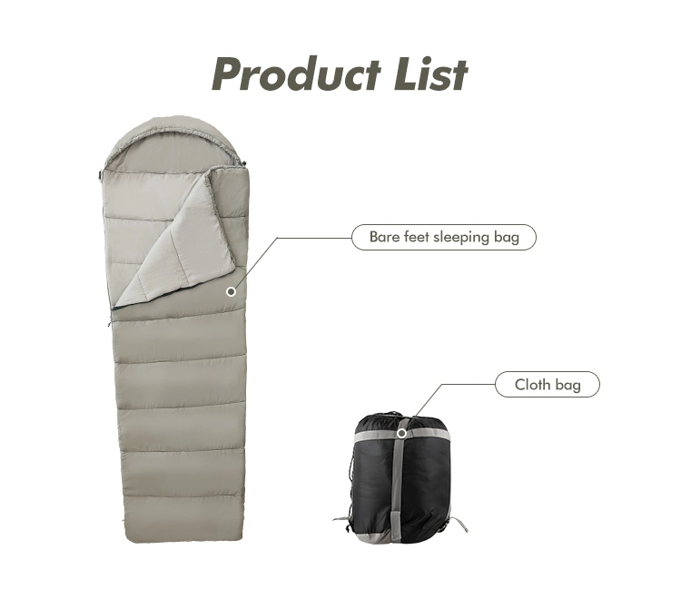 Camping Sleeping Bag Lightweight 4 Season Warm Envelope Backpacking Outdoor Mummy Cotton Winter Sleeping Bag