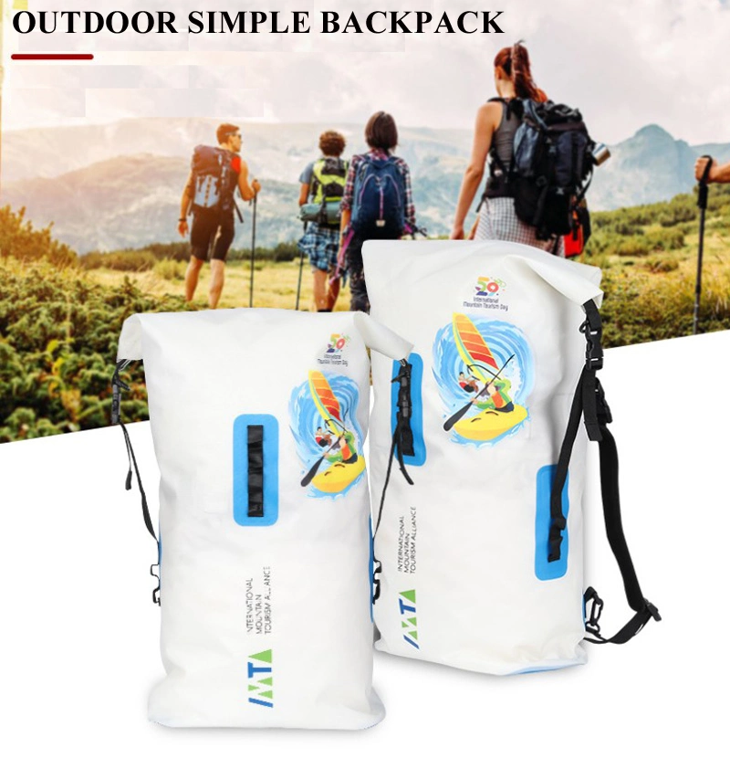 OEM Custom Logo Boating Hiking Kayak Water Proof Floating Roll Top Dry Backpack