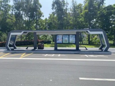 Kundenspezifischer Bus Station Aluminium Profil wasserdicht für Werbung Lighting Box Einfacher Bus Shelter