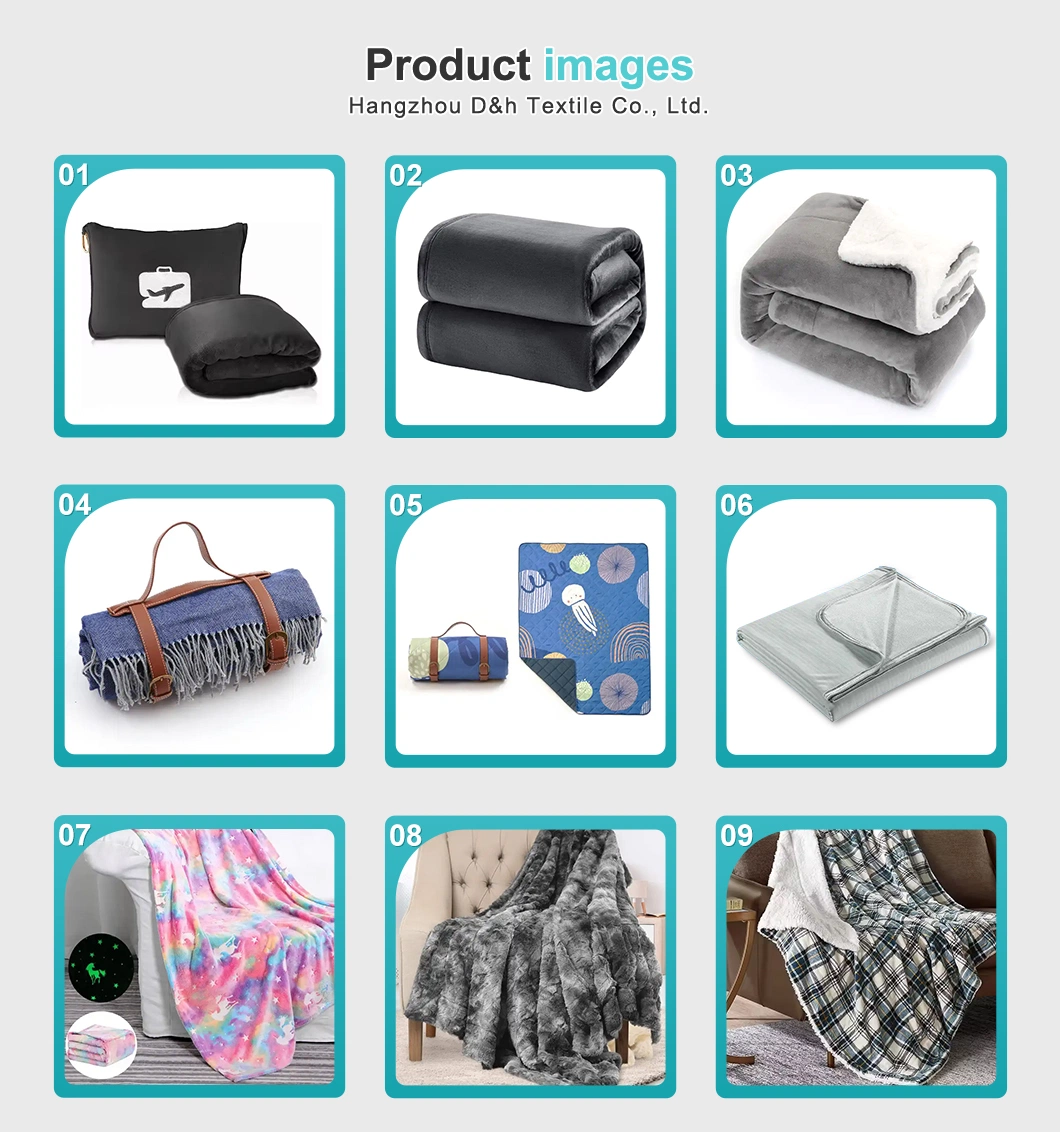 Popular Custom Portable Plaid Picnic Outdoor Foldable Blankets with Waterproof Bottom