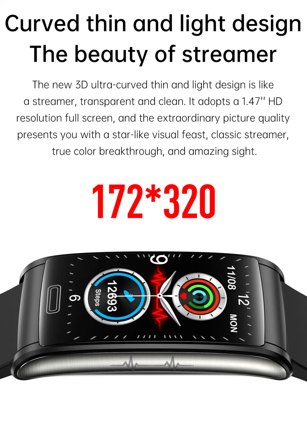 Real Heart Rate/ Blood Pressure/ Blood Oxygen Fitness Monitor Smart bracelet Watch Phone for Old Man Daily Health Watch