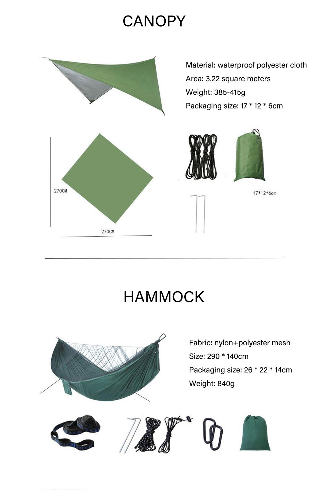 Mosquito Proof Hammock for Outdoor Camping Waterproof Mosquito Proof Air Swing Hammock with Canopy