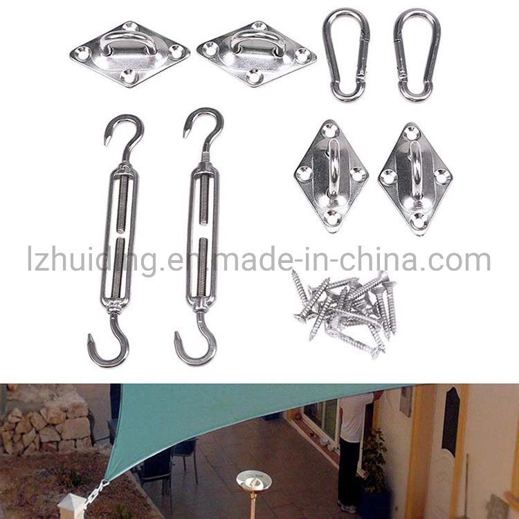 Sun Shelter Shade Sail Hardware Kit Awning Canopy Accessories 316 Stainless Steel Carabiner Clip Hook Screws Tent Tarp Accessory