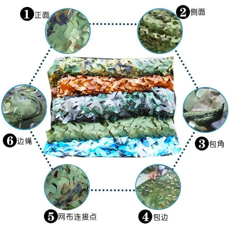 Outdoor Hunting Camping and Decorative Waterproof Flame Retardant Camouflage Mesh Net