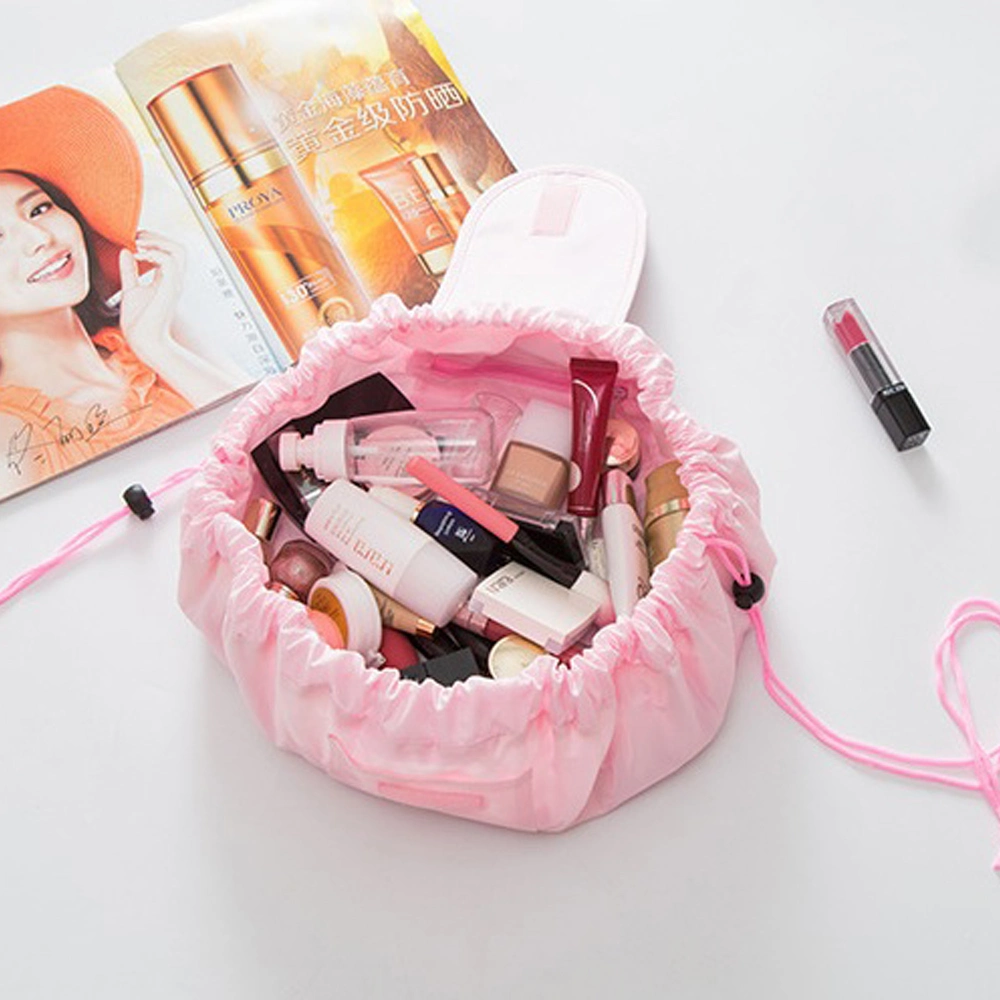 Women Lazy Travel Storage Drawstring Makeup Cosmetic Bag