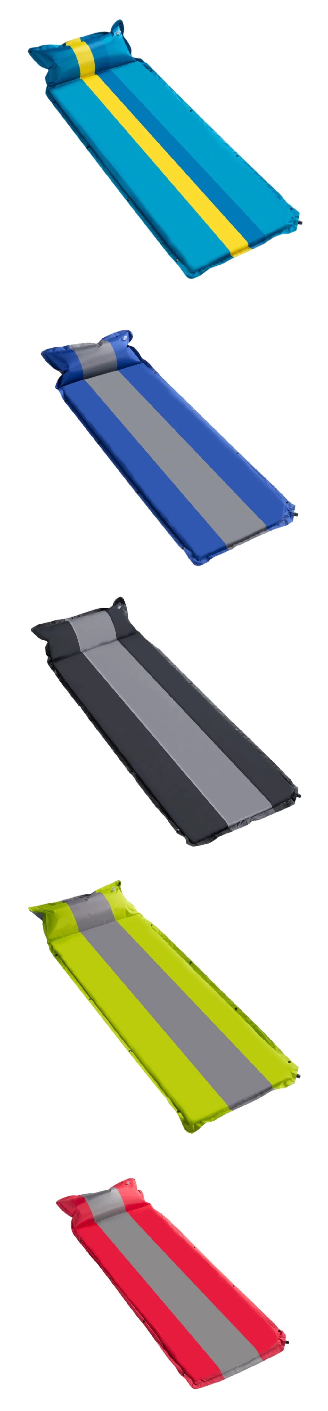 Folding Portable Lightweight TPU Compact Nylon Inflatable Sleeping Pad Outdoor Picnic Mat Self Inflating Air Camping Mattress