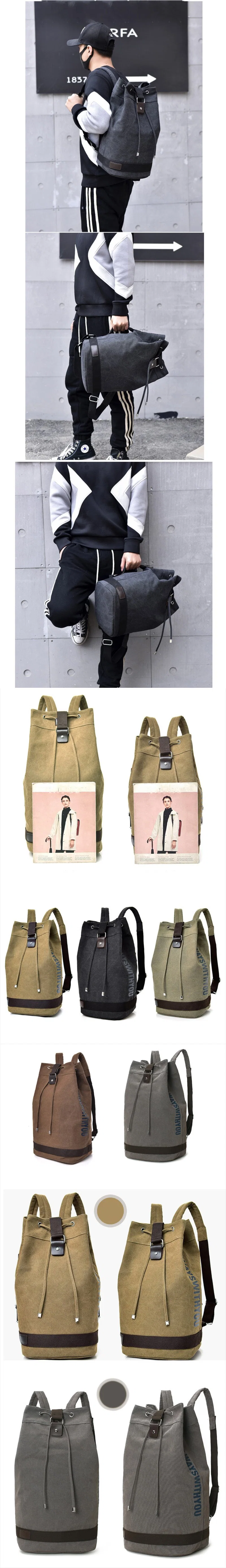 SA78 Manufacturer High Quality Designer Custom Logo Women&prime;s Waxed Canvas Laptop Backpacks Guangzhou Outdoor Sport Large Capacity Fashion Travel Man Backpack