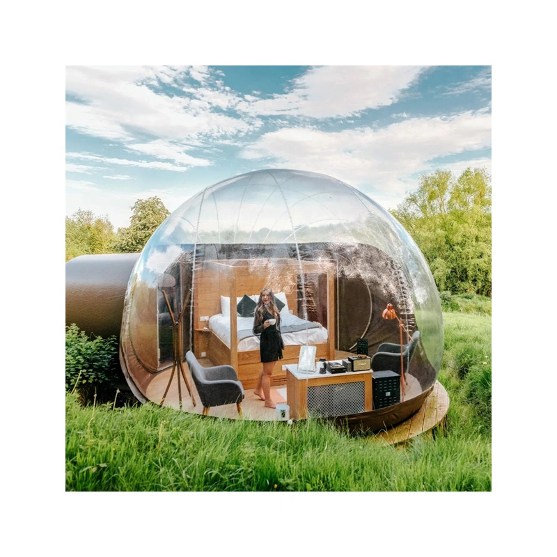 Popular Inflatable House Transparent Polycarbonate Tent Outdoor Camping Star Dome High Quality