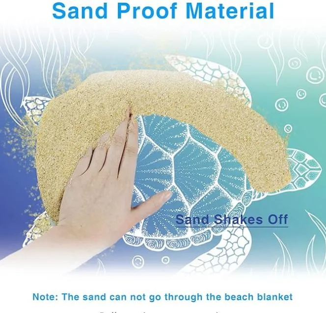 Beach Blanket, Waterproof Sandproof Beach Mat Lightweight Picnic Blanket, Portable Picnic Mat for Outdoor Travel Camping Blanket