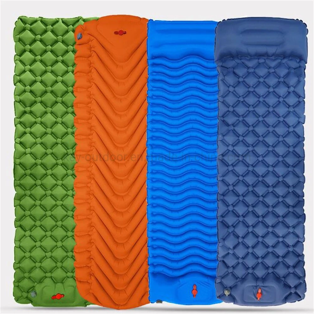 2023 New Thick Foot Pump Self-Inflating Sleeping Camping Outdoor Mat Sleeping Pad