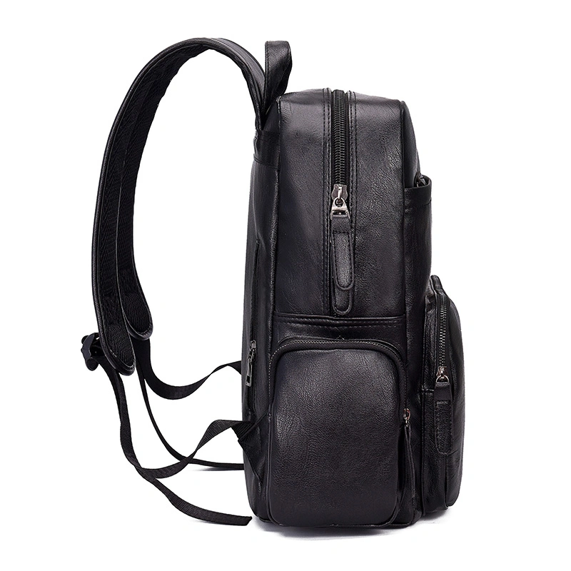 High Quality PU Leather Waterproof Travel Backpack Laptop Handbag Mens Backpack Wholesale Men Bag