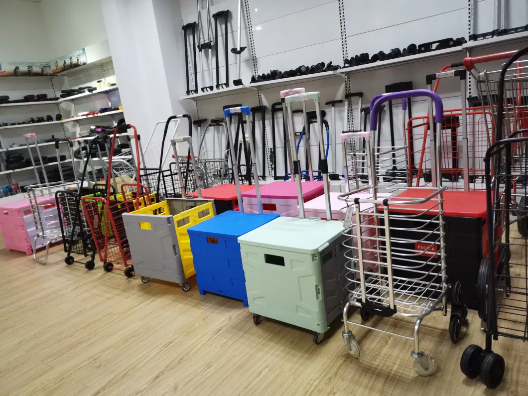 Factory Latest Designed High Quality Aluminum Foldable Shopping Trolley Collapsible Cart