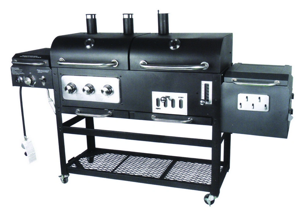 New Design Charcoal and Gas BBQ Grill Combo