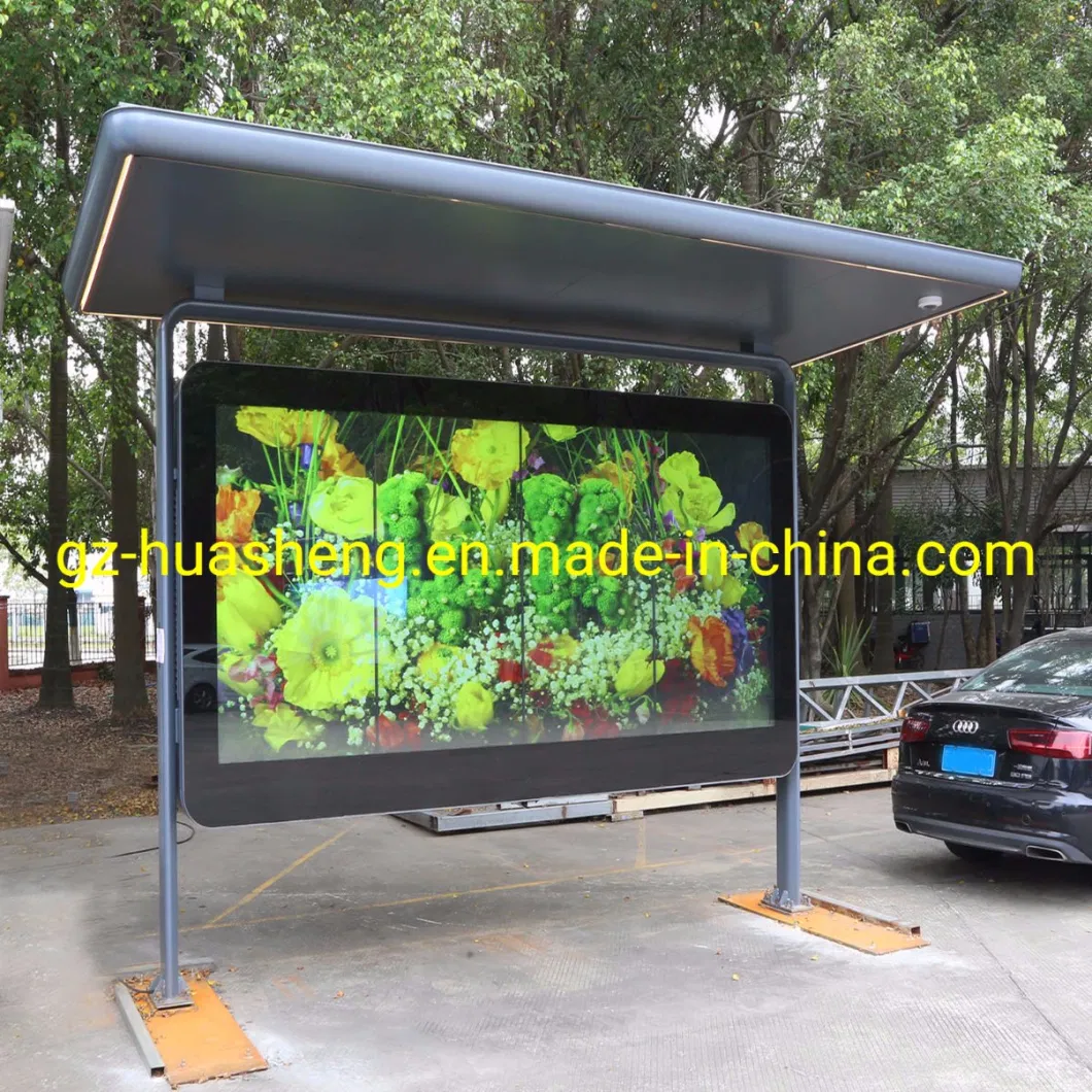 Smart LED/LCD Bus Stop Shelter (HS-BS-S001) -Average Lead Time One Month