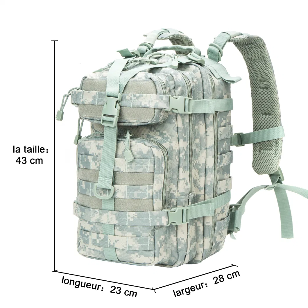 Army Tactical USB Zipper Small Backpacks for Camping Hiking