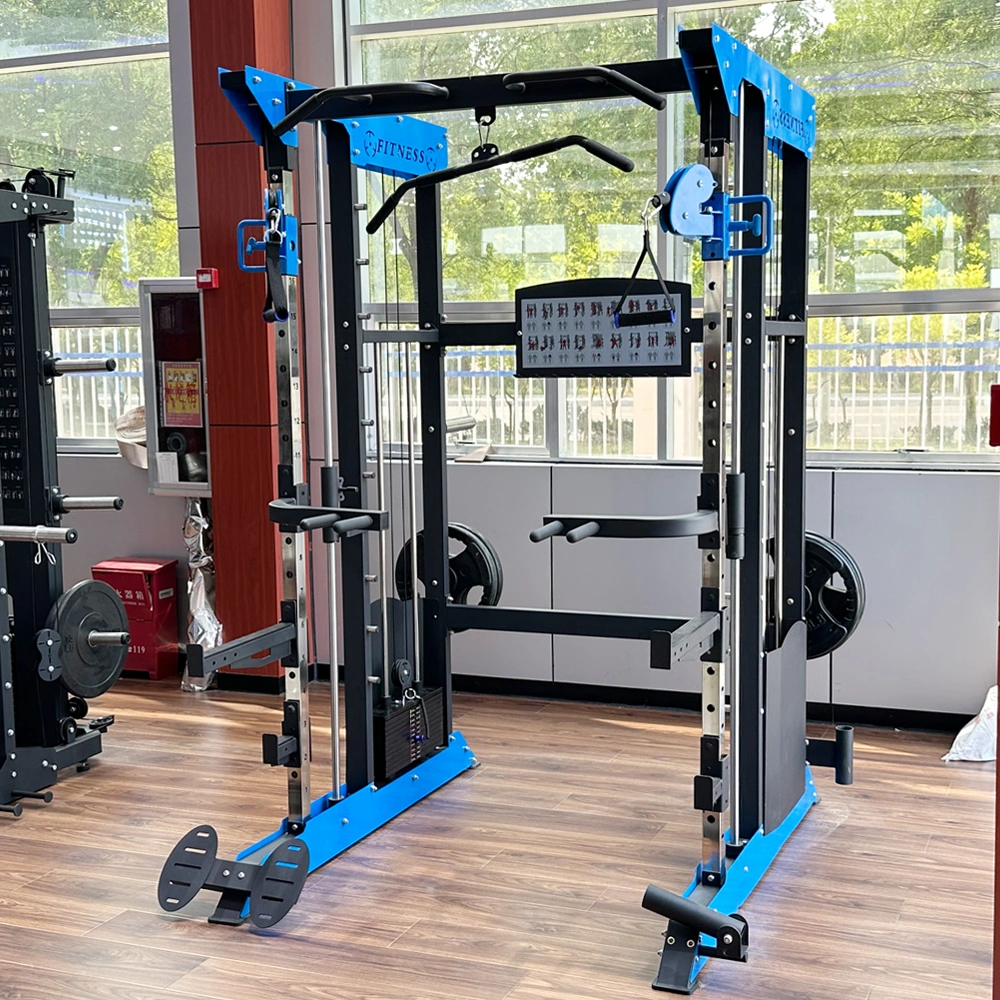 Commercial Strength Machine Sports Training Body Building Power Squat All in One Trainer Rack Multi-Functional Smith Machine Fitness Gym Equipment for Home Use