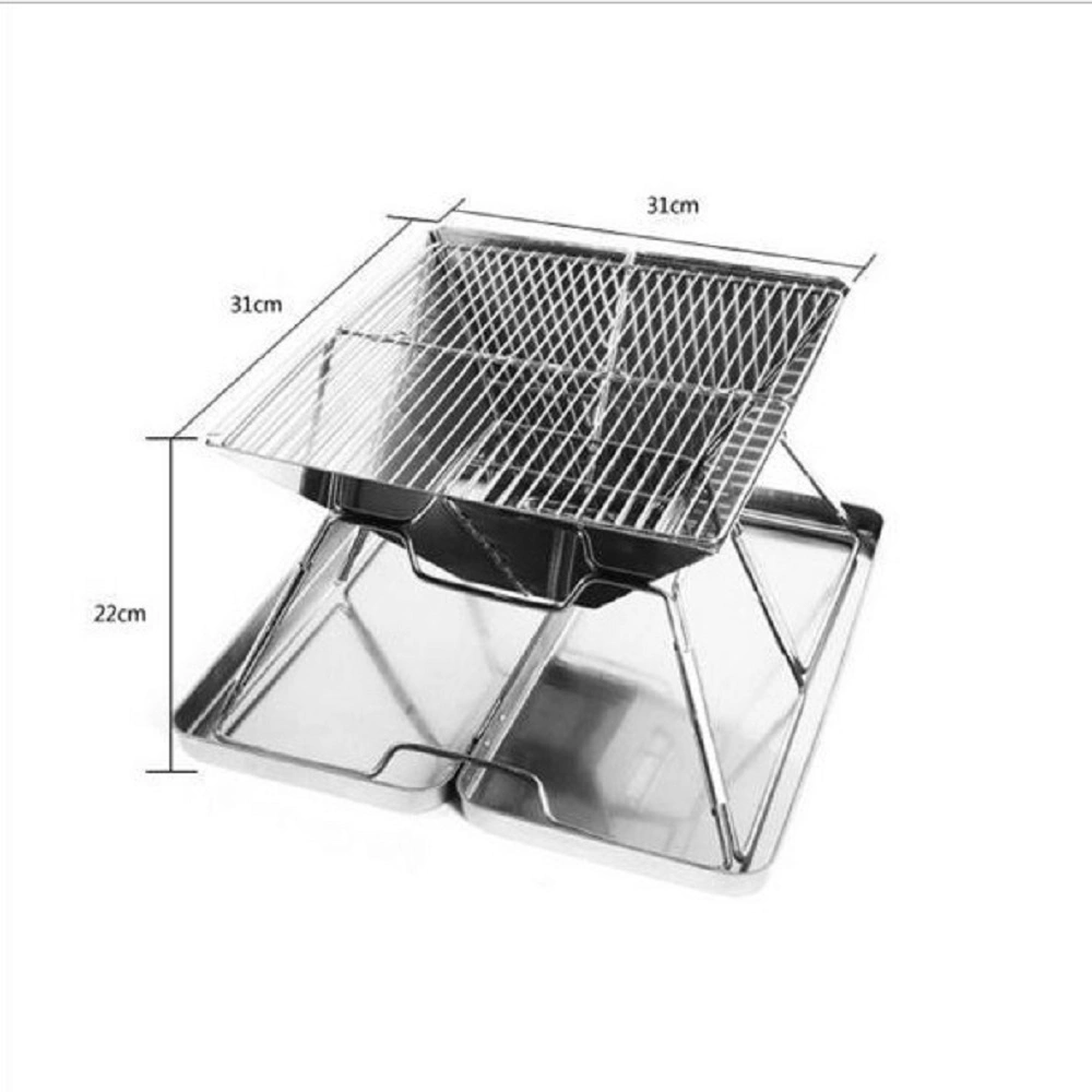 Folding Firewood Stove Stainless Steel Barbecue Stove Outdoor Camping Ci18058