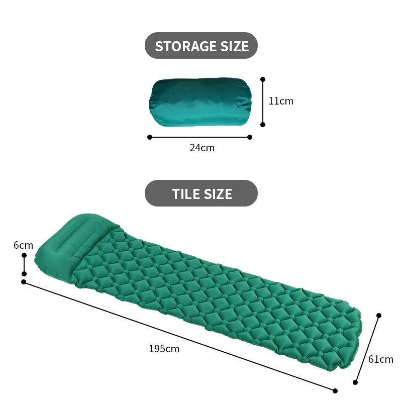 Travel Camping Inflatable Air Mat Self-Inflating Air Sleeping Mattress Customized Logo Air Pad Cushion