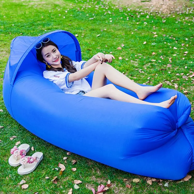 Outdoor Camping Ground Garden Easy Inflation Inflatable Portable Handout Lazy Lounger Air Sleeping Sofa Bag